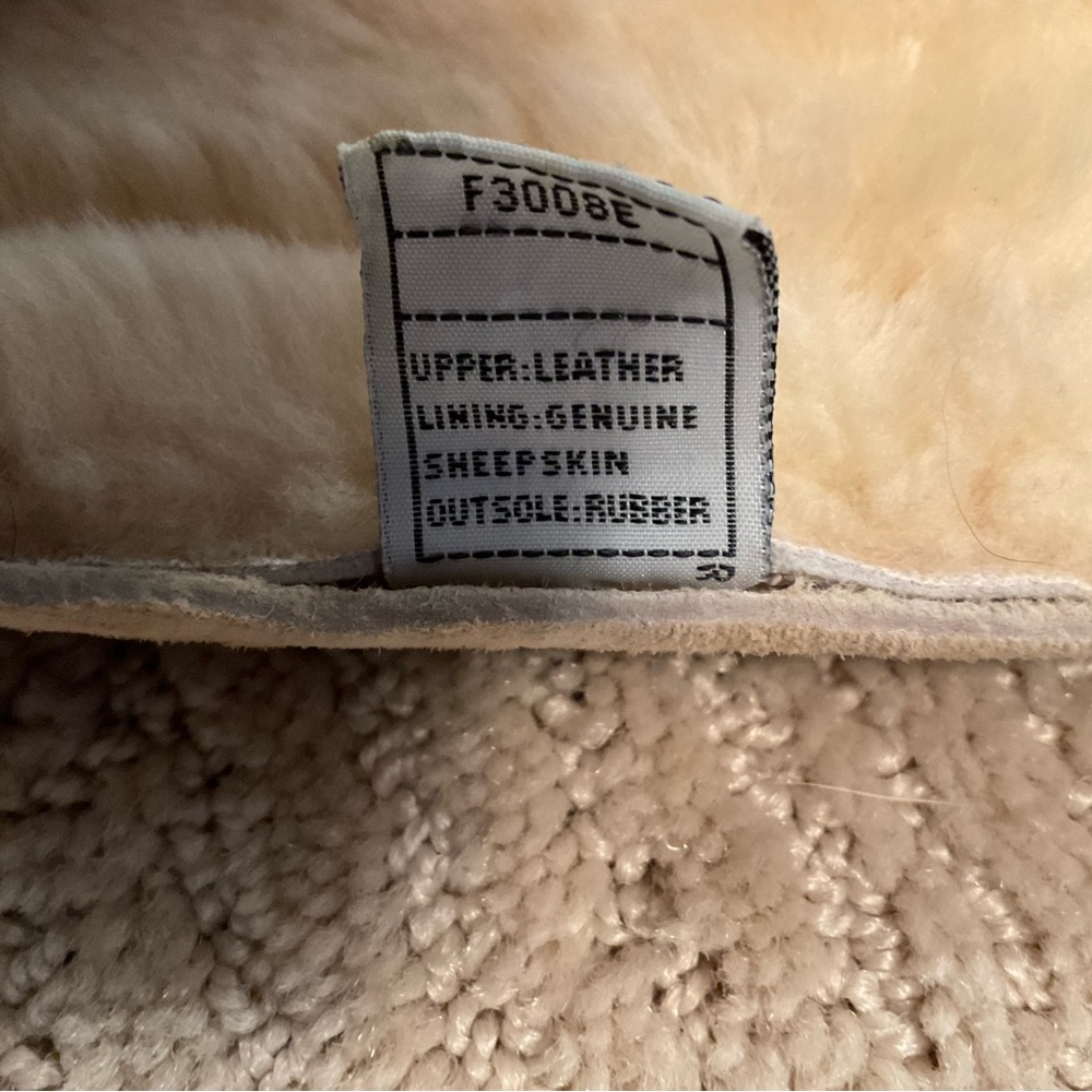 🔸💜 UGG Tall Winter Boots Leather Soft Sheepskin Lined Tan Back Zip Size 10 - Picture 9 of 10